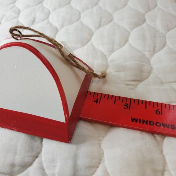 Midwest-CBK Set of 4 Tent Christmas Ornaments Red & White Small Holiday Camping - Picture 7 of 9